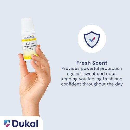 Dukal RD15 Dawn Mist Antiperspirant Deodorant, 1.5 oz, Roll-On, Fresh Scent, Travel Size, Pack of 96