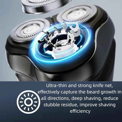 Snapbuy Electric Razor for Men,Snapbuy Electric Razor Pro of Father,4D Floating Head Rotary Shaver, Ipx7 Waterproof Cordless Shaver,with LED Display & Quiet Motor,Fast Charging (Black)