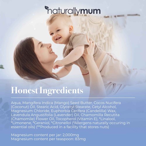 NaturallyMum Magnesium Body Lotion Bundle for Mum and Kids | Support for Sleep, Heart, Bone, Nerve, Gut and Muscle Health | Adult Lavender | Kids Lavender & Chamomile | 2 x 4 fl oz