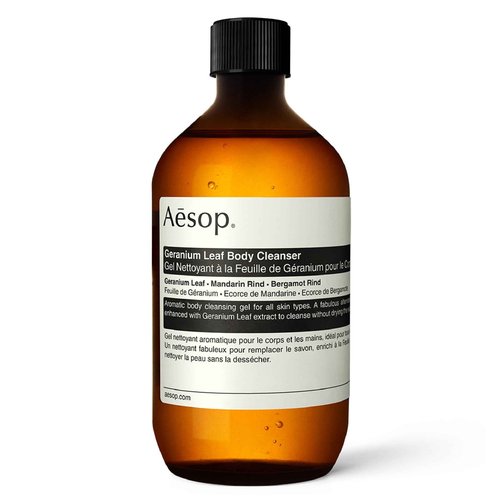 Aesop Geranium Leaf Body Cleanser Refill | Invigorating Gentle Cleansing Gel | Green, Citrus, Fresh | 16.9 fl oz