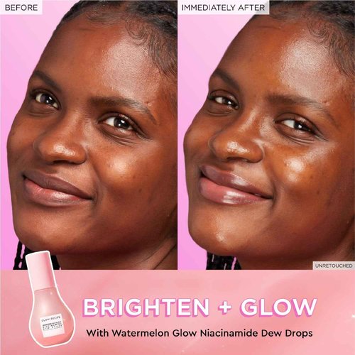 Glow Recipe Blueberry Bounce Gentle Face Cleanser & Makeup Remover (30 ml) + Niacinamide Dew Drops Facial Serum & Makeup Primer (15 ml) + Plum Plump Hyaluronic Acid Face Cream for Dry Skin (20 ml)