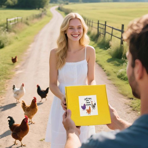 Chicken Stuff for Women,Chicken Mom Gifts,Include Funny Canvas Tote Bag Makeup Bag Keychain Hat Socks Crochet Animals Card for Birthday Christmas