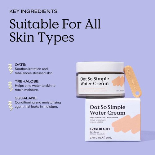 KraveBeauty Hydration Duo, Great Barrier Relief + Oat So Simple, Skin Soothing Serum & Everyday Squalane Moisturizer, Hydrating and Calming Skincare Duo, Vegan & Cruelty Free, 1.52 fl oz 2.7 fl oz