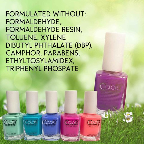 Color Club Vacation Nail Lacquer Set of 6 - Beach Trip Nail Polish Set - Nail Art Manicure Set