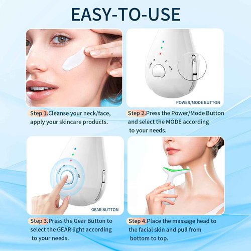 Martvex Facial Massager for Face and Neck - Face S culpting Tool with 7 Color, Christmas Gift for Men and Women, Mothers Day, Fathers Day, Valentine's Day