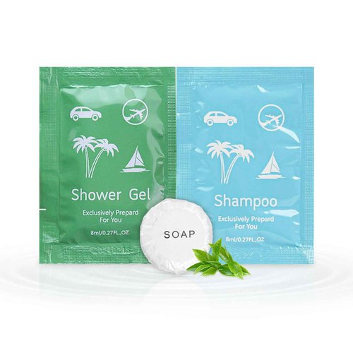Travel Size Soap and Shampoo,Travel Size Body Wash and Shampoo Bulk 0.28fl Oz,Travel Size Shower Gel Set，Shampoo Bulk Travel Size ,Hotel Supplies Bulk Hygiene Kits for Homeless Hotel (Pack of 100)