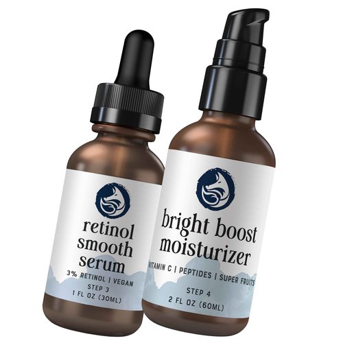 Foxbrim Naturals Radiant Renewal Duo: Retinol Face Serum & Bright Boost Moisturizer