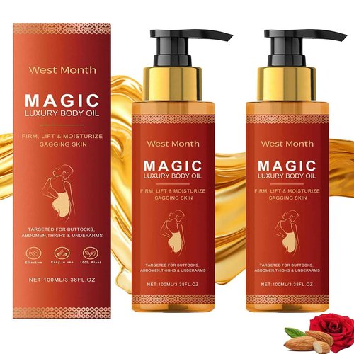 POYICGS Magic Body Firming Oil – Full Body Use, Hydrating and Firming Skin Oil for Arms, Chest, and Thighs – with Vitamin E, Rosehip