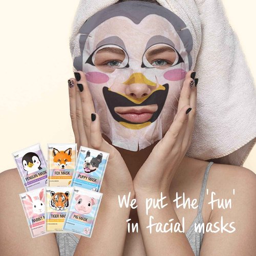 Epielle Character Face Mask Fuzzy Friends 12 Pack, Fun & Effective Korean Skin Care, Spa Party Favors, Stocking Stuffers, Birthday Gifts for Women, Thanksgiving Essentials