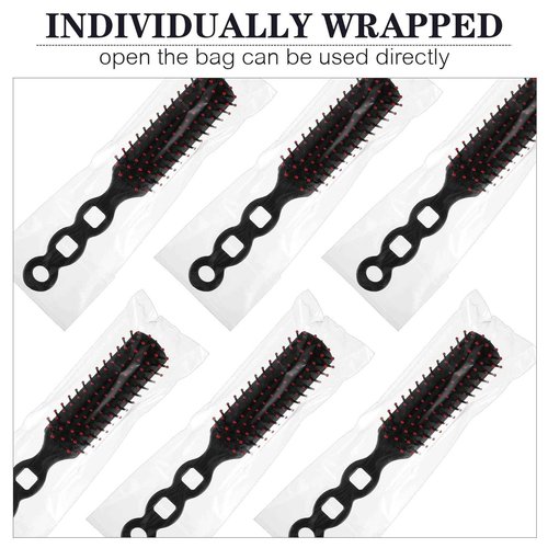 Yetene 100 Packs Bulk Hair Brushes for Homeless Individually Wrapped Disposable Travel Hair Brush for Women Suitable for Homeless Shelter Hotel Nursing Home Charity Church
