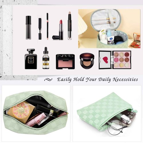 jiffordwind Makeup Bags set of 4 Waterproof Leather Portable Travel Cosmetic Bag Multifunction Organizer Storage for Makeup Brushes, Toiletries and Accessories Toiletry set for Women
