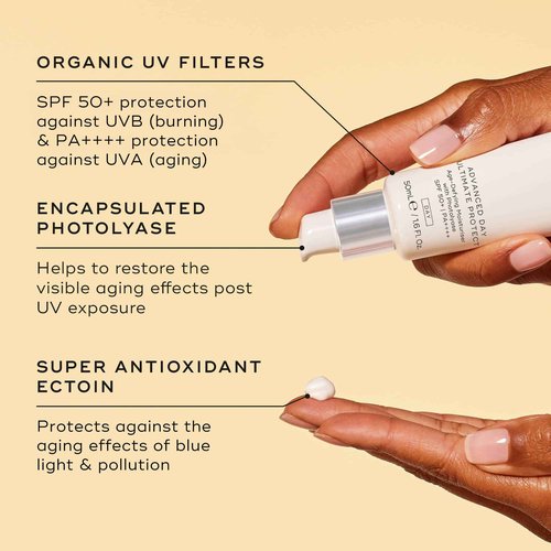 Medik8 Advanced Day Ultimate Protect - Daily Face Moisturizer with Hyaluronic Acid - SPF 50 UVA/UVB Moisturizer Face Cream - Gluten Free - 1.69 oz