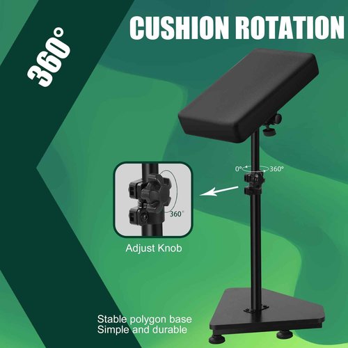 BARBALL Tattoo Arm Rest with Adjustable Height, Armrest for tattooing with Thickened Soft Sponge Pad for Tattoo Studio