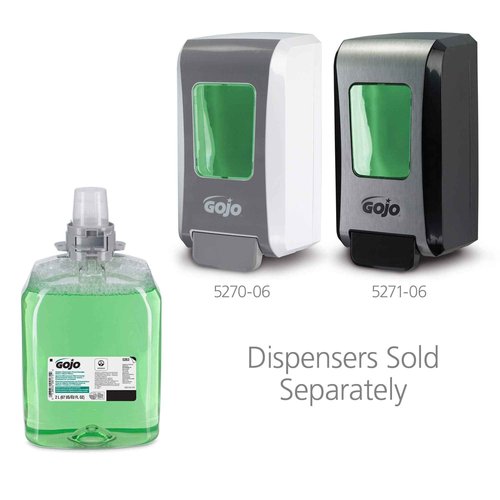 GOJO Green Certified Foam Hand, Hair & Body Wash, Cucumber Melon Scent, 2000 mL Refill FMX-20 Push-Style Dispenser (Pack of 2) - 5263-02