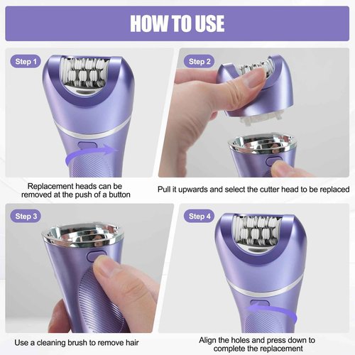 Facial Hair Removal for Women,Painless Body Shaver and Facial Epilator,Rechargeable Trimmer for Epilator Face,Bikini, Arm, Legs, Armpits