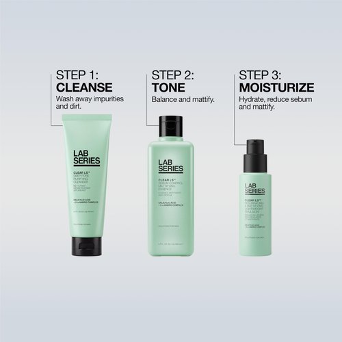 Lab Series Clear LS Mattifying Lightweight Face Moisturizer with Salicylic Acid | Men's Face Emulsion Suitable for Acne Prone Skin - Skin Care for Men - Dermatologist Tested, 1.7 Fl Oz