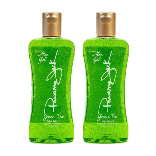 Panama Jack Green Ice Gel - Aloe Vera After Sun Formula Contains No Alcohol, Helps Preserve Tan, Relieves & Moisturizes Dry Skin & Sunburn, 8 FL OZ (Pack of 6)