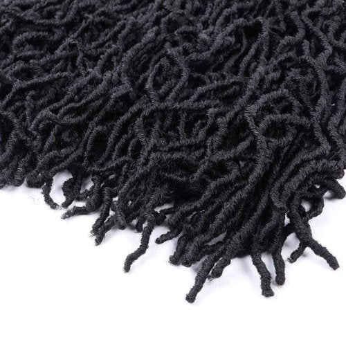 6 Packs Soft Locs Crochet Hair Pre Looped 40 Inch Faux Locs Crochet Braids Goddess Locs Dreadlocs Synthetic Hair For Black Women (1B, 40 Inch (Pack of 6))