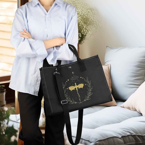 CMNIM Dragon Book Merch Book Lover Large Tote Bag Fantasy Book Series Gift Rider Gifts for Fans