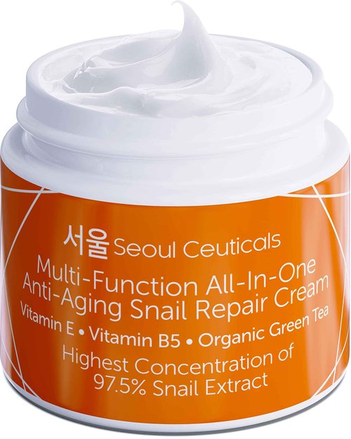 Korean Skin Care Set - Contains Korean Snail Cream + Korean Green Tea Face Mask + Korean Vitamin C Serum - This Potent Korean Skincare Set Provides Healthy, Youthful & Glowing Skin