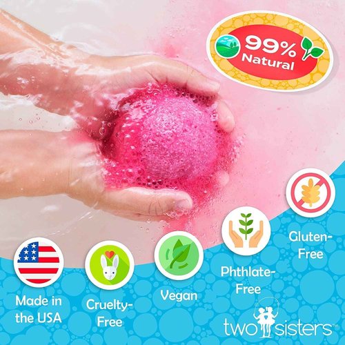 Bath Bombs for Kids with Surprise Superhero and Unicorn Toy Inside, 6 Bubble Bath Bombs Fizzies, Fruity Scents, Relaxing Aromas, Gentle and Kids Safe with Bath Toys