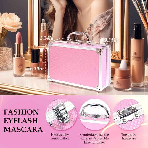 YBUETE Makeup Starter Set, Beginner Cosmetics Kit, Full Train Case, Eyeshadow, Blusher, Contour, Eyebrow Powder