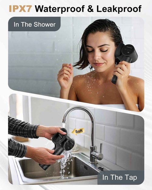 Ear Wax Removal Kit- Ear Cleaner with Hot Air Drying and Waste Water Tank,5 Water Pressure Modes for Safe & Effective Ear Cleaning and Earwax Removal (Black)