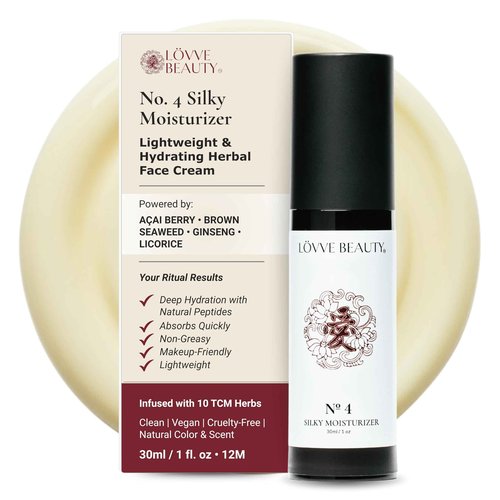 Silky Moisturizer – Firming Face Cream with Natural Peptides & Açai Oil – Hydrating, Non-Greasy Herbal Moisturizer for Wrinkles – Lightweight Barrier Repair for Dry, Sensitive & All Skin Types – 1oz