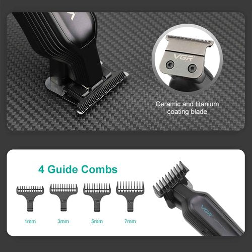 VGR 930 Professional Beard Trimmer Hair Clippers for Men, 360 Minutes Run Time Hair Trimmer for Men, Zero Gapped Barber Trimmer with T Blade, USB-C Rechargeable Cordless Edgers Clippers, Green