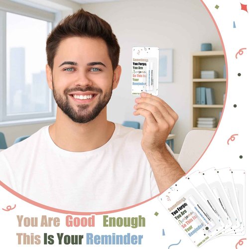 Swiffen 24 Pcs Christmas Bulk Gift for Coworkers Inspirational Appreciation Lip Balms Lemon Flavor with Funny Thank You Card Gift for Employee Staff