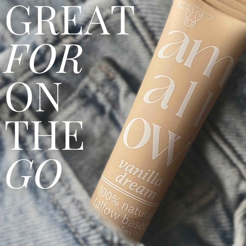 Amallow 100% Grass Fed Beef Tallow Skincare & Lip Balm Set - Whipped Moisturizer for Face & Body (Clean Cloud) + All Natural Tallow Lip Balm (Vanilla Dream)