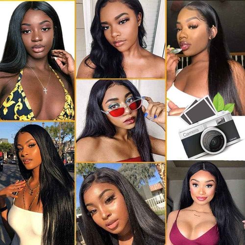 QTHAIR 16A Grade Straight Human Hair Bundles 16" 16" 18" 100% Unprocessed Virgin Indian Human Hair Extensions For Women Human Indian Straight Hair Bundles Bundles Human Hair