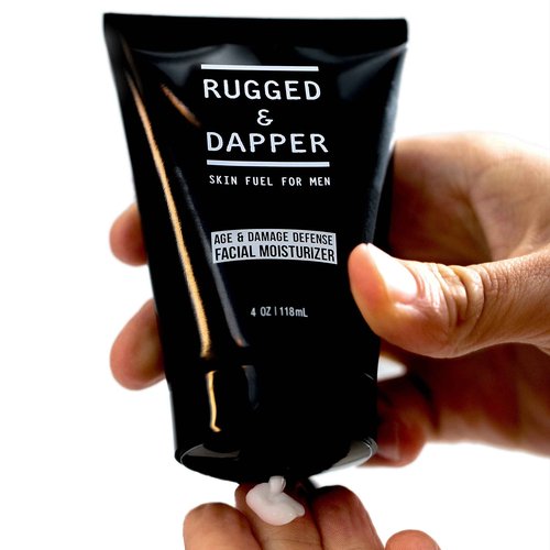 RUGGED & DAPPER - Daily Power Scrub Facial Cleanser and Age Defense Face Moisturizer Bundle