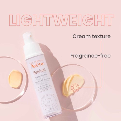 Avene RetrinAL 0.1 Intensive Cream, Retinaldehyde, Reduce Signs of Aging, Brighten & Rejuvenate Skin, 1.01 Oz