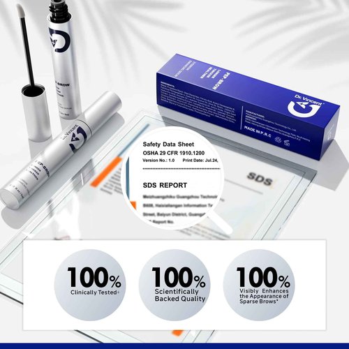 Dr Vincent Eyebrow Growth Serum with Biotin Peptides, 2.3× Absorption Advanced Formula for Naturally Fuller, Thicker, Stronger Brows, Vegan Cruelty-Free, 0.17 Fl Oz (5mL)