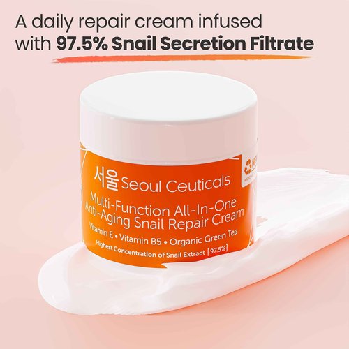 Korean Skin Care Set - Contains Korean Snail Cream + Korean Green Tea Face Mask + Korean Vitamin C Serum - This Potent Korean Skincare Set Provides Healthy, Youthful & Glowing Skin