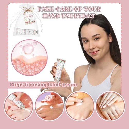 50 Sets Baby Girls Hand Cream Bulk Baby Shower Favors Gifts for Guests,Wedding Bridal Shower Hand Cream Thank You Gifts, Thanksgiving, Christmas Party Favor Travel Size Hand Lotion Bulk(baby girls)