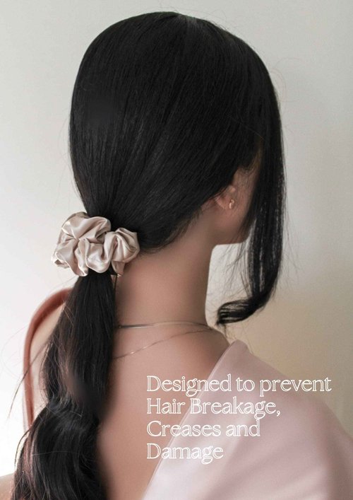 Vénera 100% Pure 22 Momme Mulberry Silk Scrunchies -Frizz&Breakage Prevention-Hair Care Ponytail Holders for Women- Silk Hair Ties (Black, Caramel, Pink)