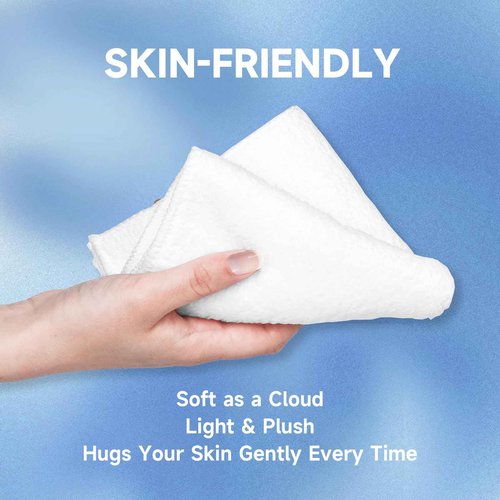 TEAWOO Coral Velvet Washcloths Bulk -240 Pack, Highly Absorbent and Soft White Face Towels, Multi-Purpose Washcloths and Hand Towels for Bathroom, Hotel, Spa and Gym, 12 x 12 inches