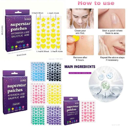 M Great Skin Instant Glow Serum with Niacinamide and Hyaluronic Acid (1.69 oz / 50 ml) + Bonus Acne Patch (36 Pieces) Tea Tree Oil Facial Water Gel