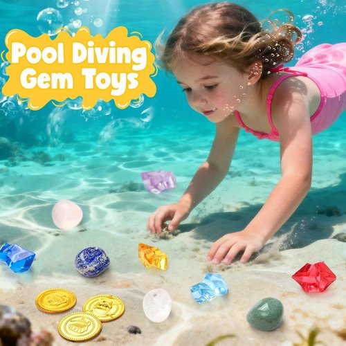 Toylink Bath Bombs for Kids with Diving Gem Toys Inside, 12 Pack Treasure Chest Bath Bombs with Surprise Pirate Accessories Pretend Playset, Handmade Bubble Bath Fizzies Birthday Christmas Gift Set