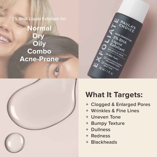 Paula's Choice 2% BHA Liquid Exfoliant & Skin Balancing Toner, Minimizes Clogged, Enlarged Pores with Salicylic Acid & Niacinamide, for Combination & Oily Skin, Fragrance-Free, Set of 2