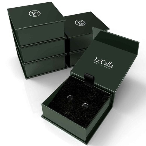 LeCalla 925 Sterling Silver Love Knot Cufflinks Men's Jewelry Gifts for Dad, Father, Grandfather - Wedding, Business Shirt Accessories, Father's Day