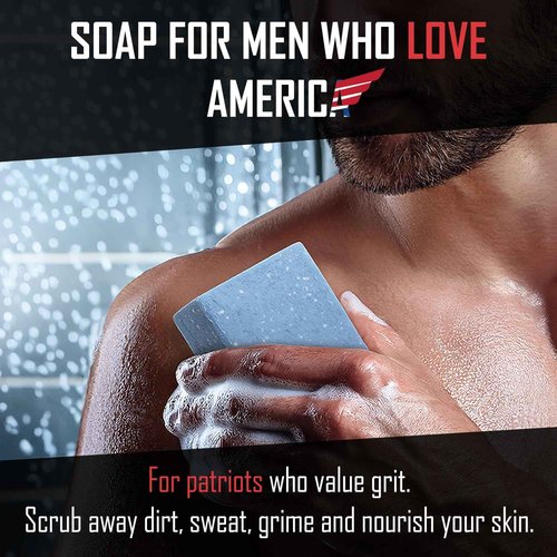 Right Wing Naturals Bar Soap Gift Set for Men | Handcrafted Cold-Pressed | Handmade Organic Soap for Men | Most Popular Flavors | Natural Scented Men’s Bar Soap| Pack of 5 Bars