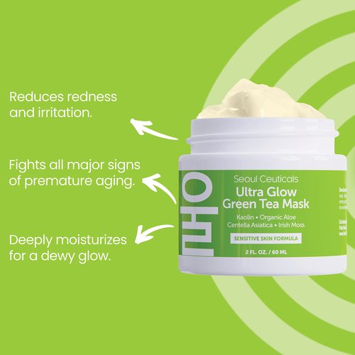 Korean Skin Care Set - Contains Korean Snail Cream + Korean Green Tea Face Mask + Korean Vitamin C Serum - This Potent Korean Skincare Set Provides Healthy, Youthful & Glowing Skin