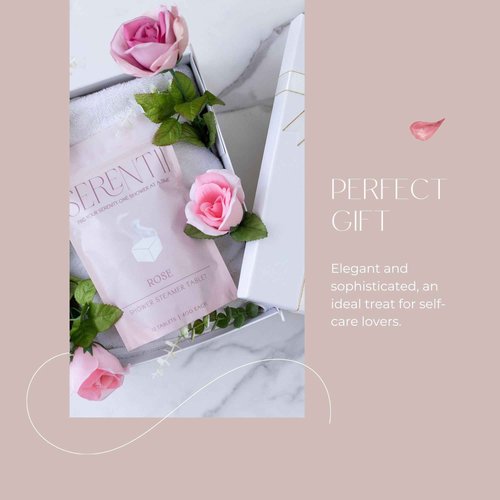 Serentii Shower Steamers Aromatherapy 12 Pack – Rose, Relaxation & Stress Relief, Self Care Gift, Spa Essentials, Birthday Gifts for Women & Men, Travel Must-Have