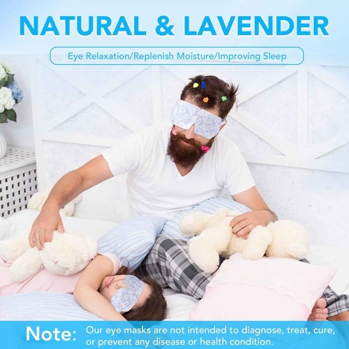 XPCARE 60 Pack Steam Eye Masks for Dry Eyes, Self Heated Steam Warm Eye Mask, Disposable Heated Eye Mask for Dark Circles, Puffy Eyes, Relief Stress Eye Fatigue (Unscented)