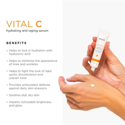 IMAGE Skincare, VITAL HYDRATION 3-Step Vitamin C Routine, Made with Hyaluronic Acid for Anti-Aging, Dry, Dull Skin, 3 Piece Skin Care Set