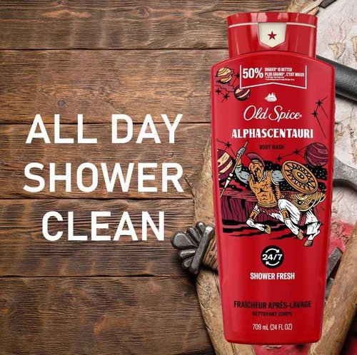 Old Spice Body Wash for Men, AlphaScentauri, Long Lasting Lather, 24.0 fl oz (Pack of 8)