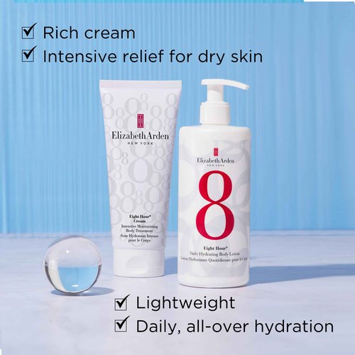 Elizabeth Arden Eight Hour Cream Intensive Moisturizing Body Treatment, Hydrating Lotion for Dry Skin, Made with Shea Butter & Glycerin, 13.5 oz